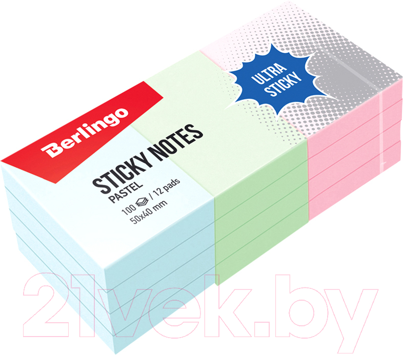 Блок для записей Berlingo Ultra Sticky / LSn_39001 (ассорти)