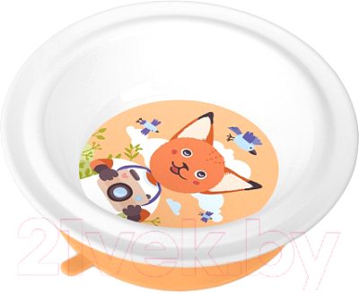 Тарелка для кормления Пластишка На присоске / 431316016 (оранжевый)