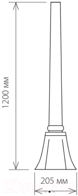 Столб для уличного светильника Elektrostandard 1043 / A023552 (120см, черное золото)
