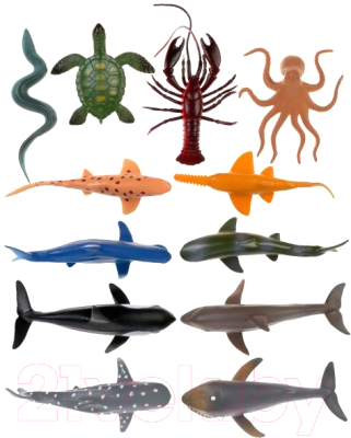 Набор фигурок игровых Играем вместе Морские Животные / P0101-12