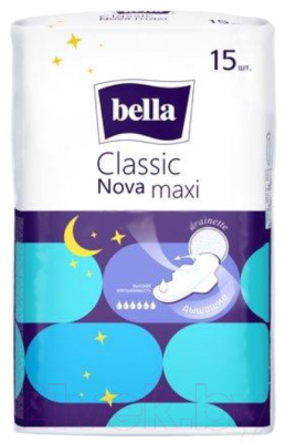 Прокладки гигиенические Bella Classic Nova Maxi Drainette (15шт)