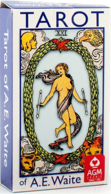 Изображение товара Гадальные карты AGMuller A.E.Waite Tarot Blue Edition-Pocket-Spanish / 1067012566