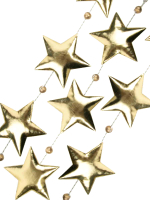 Гирлянда еловая Феникс-Презент Много блестящих золотистых звезд / 81446 (золотистый) - 