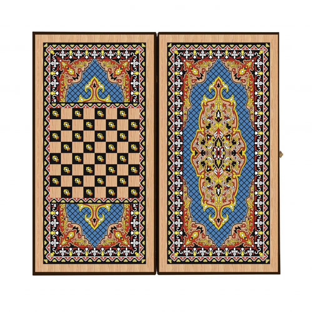 Набор настольных игр Partida Сирия. Голубые малые Нарды, шашки / rasgol40 — фото 3