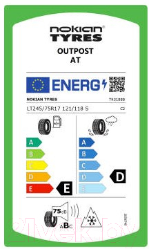 Летняя шина Nokian Tyres Outpost AT 245/75R17 121/118S