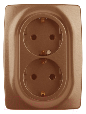 Розетка ЭРА Schuko 12-2108-14 / Б0036450 (медь)