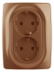 Розетка ЭРА Schuko 12-2108-14 / Б0036450 (медь) - 