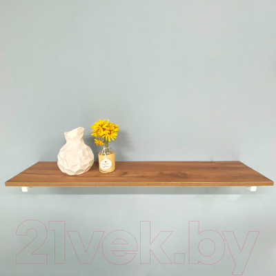 Полка Millwood Настенная с кронштейном 60x20 (дуб табачный Craft/белый)