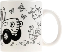 

Набор для творчества MultiArt, Кружка Для Росписи Синий трактор / 100MUG-STR