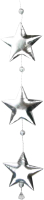 Гирлянда-подвеска Феникс-Презент Три серебристые звездочки / 81441 (серебристый) - 