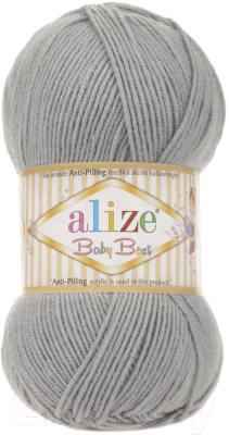 Пряжа для вязания Alize Baby Best 344 (240м, серый)