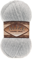 Пряжа для вязания Alize Angora Gold Simli 21 (500м, серый) - 