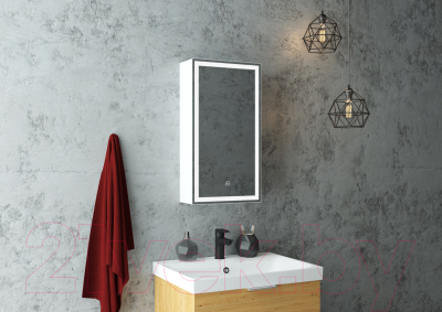 Шкаф с зеркалом для ванной Континент Allure Led 35х65 L