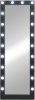 Зеркало Континент Гримерное 20 ламп 60х175 (черный) - 