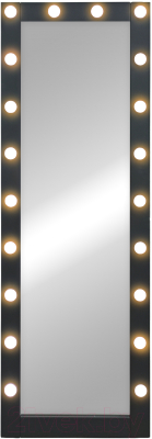 Зеркало Континент Гримерное 20 ламп 60х175 (черный)