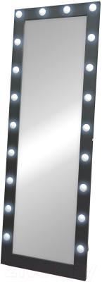 Зеркало Континент Гримерное 20 ламп 60х175 (черный)