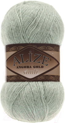 Изображение товара Пряжа для вязания Alize Angora Gold Simli 75% акрил, 20% шерсть, 5% металлик / 515 (500м, миндаль)