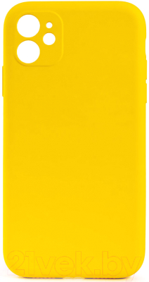 Чехол-накладка Case Coated для iPhone 11 (желтый)