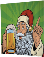 

Шторка-занавеска для ванны JoyArty, Санта с бокалом пива / sc_36372