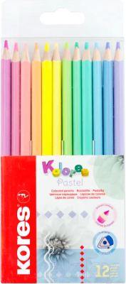 Набор цветных карандашей Kores Pastel / 93311 (12шт)