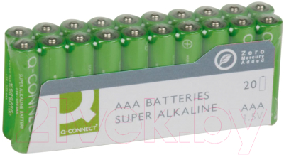 Комплект батареек Q-Connect 1.5 V LR03 ААА / KF10849 (20шт)