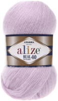 Пряжа для вязания Alize Angora real 40 60% акрил, 40% шерсть / 27 (480м, лиловый) - 