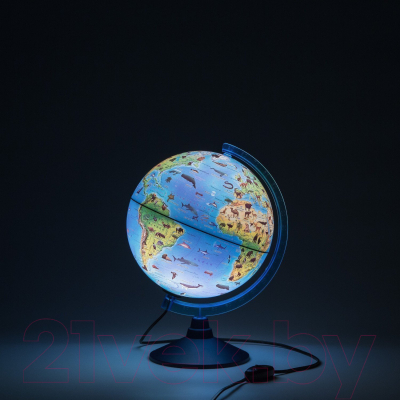 Глобус интерактивный Globen Зоогеографический с подсветкой / INT12500306
