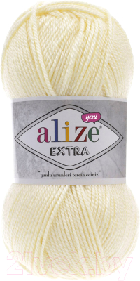 Пряжа для вязания Alize Extra 100% акрил / 01 (220м, молочный)