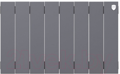 Радиатор биметаллический Royal Thermo PianoForte 300 Silver Satin (8 секций)
