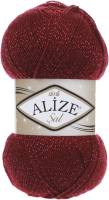 Пряжа для вязания Alize Sal sim 95% акрил, 5% металлик / 57 (460м, бордовый) - 