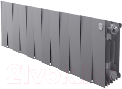 Радиатор биметаллический Royal Thermo PianoForte 200 Silver Satin (12 секций)