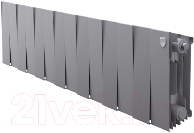 Радиатор биметаллический Royal Thermo PianoForte 200 Silver Satin (14 секций)