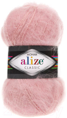 Пряжа для вязания Alize Mohair classic 25% мохер, 24% шерсть, 51% акрил / 161 (200м, пудра)