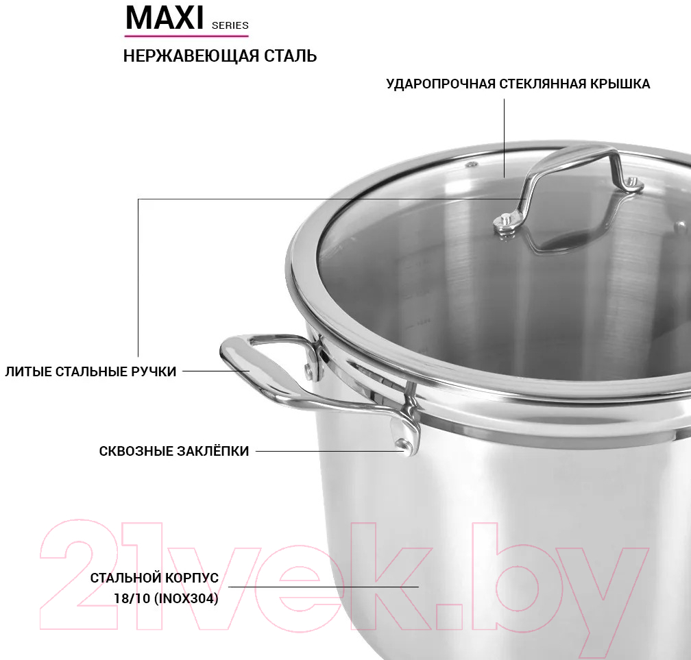 Кастрюля Fissman Maxi 5302