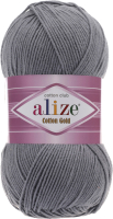 Пряжа для вязания Alize Cotton Gold 55% хлопок, 45% акрил / 87 (330м, угольный серый) - 
