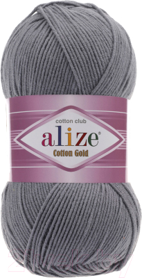 Пряжа для вязания Alize Cotton Gold 55% хлопок, 45% акрил / 87 (330м, угольный серый)
