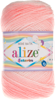 Пряжа для вязания Alize Sekerim batik 100% акрил / 6319 (320м, белый/розовый) - 