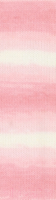 Пряжа для вязания Alize Sekerim batik 100% акрил / 6319 (320м, белый/розовый)