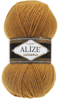 Пряжа для вязания Alize Lanagold 51% акрил, 49% шерсть / 645 (240м, горчичный) - 