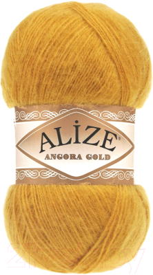 Изображение товара Пряжа для вязания Alize Angora Gold 20% шерсть, 80% акрил / 02 (550м, шафран)