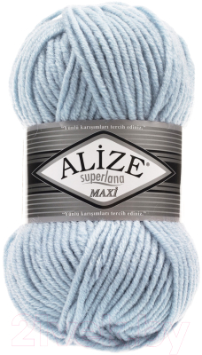 Пряжа для вязания Alize Superlana Maxi 75% акрил, 25% шерсть / 480 (100м, светло-голубой)