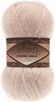 Пряжа для вязания Alize Angora Gold Simli 75% акрил, 20% шерсть, 5% металлик / 404 (500м, шампань) - 