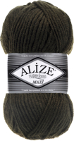 Пряжа для вязания Alize Superlana Maxi 75% акрил, 25% шерсть / 241 (100м, темно-зеленый) - 