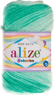 Пряжа для вязания Alize Sekerim bebe batik 100% акрил / 6317 (320м, зеленый)