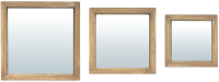 Комплект зеркал декоративных QWERTY Риччоне / 74066 (3шт, дерево) - 