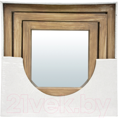 Комплект зеркал декоративных QWERTY Риччоне / 74066 (3шт, дерево)