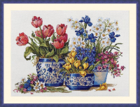 Набор для вышивания Merejka Весенние цветы в синем / K-195 - 