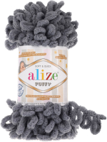 Пряжа для вязания Alize Puffy 100 % микрополиэстер / 87 (9м, светло-угольный) - 