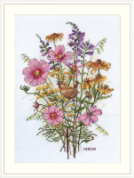 Набор для вышивания Merejka Сентябрьские цветы и крапивник / K-197 - 