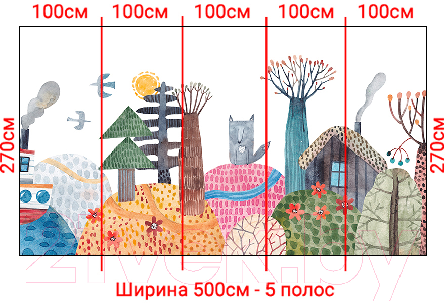 Фотообои листовые Arthata Fotooboi-Raznoe-86 (500x270)